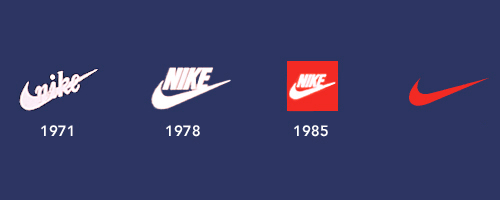эволюция развития лого Nike